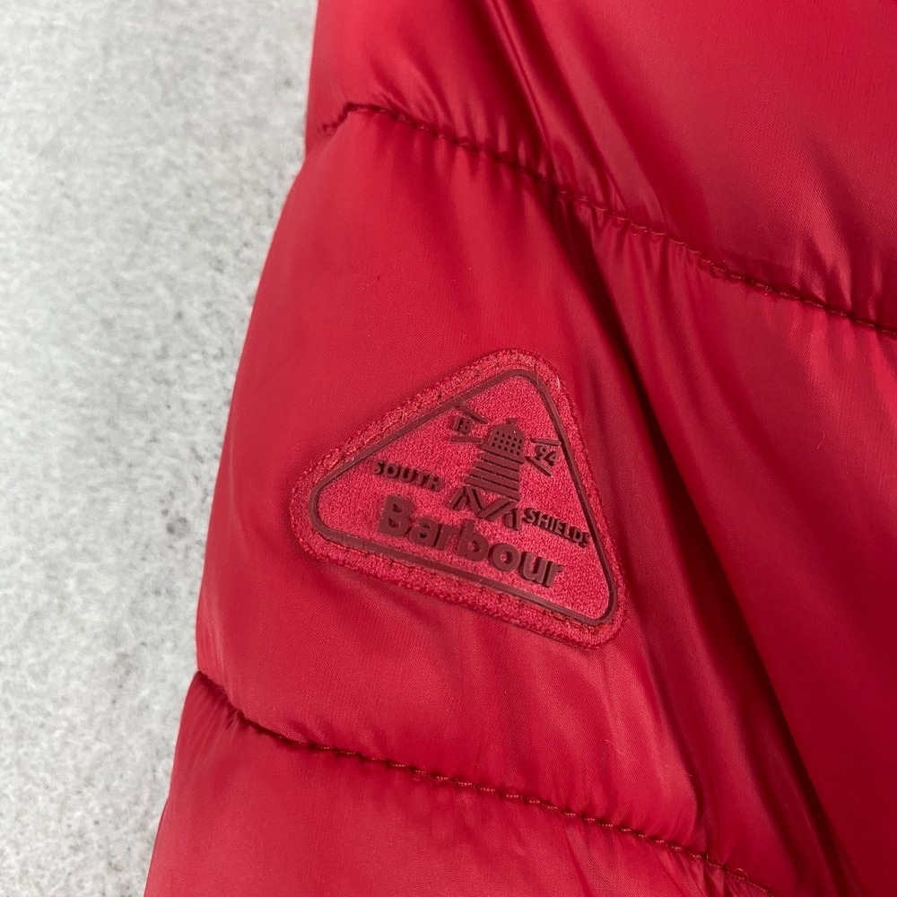Barbour womens Coastal Collection Jacket 8 Quilted Red pockets NEW - Picture 11 of 16